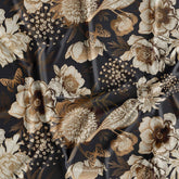 Black Floral Bird Printed Fabric Wholesale Price